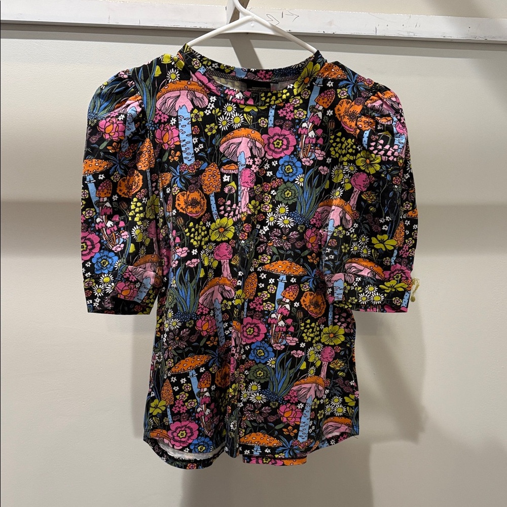 Nooworks Black Multicolor Floral Blouse